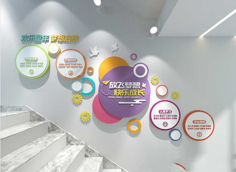 幼兒園樓梯文化墻設(shè)計案例